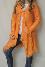 Lily | Crochet Orange with Ruffle Trimming and Sequin