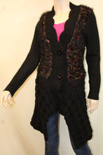 Lily | Black & Multi-Colored Sweater Cardigan