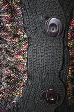 Lily | Black & Multi-Colored Sweater Cardigan