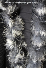Lily | Crochet Black Sweater Cardigan with Fur Trim
