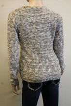 Lily | Two-Tone Sweater Cardigan with Gold Chain Trimming Cream