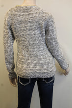 Lily | Two-Tone Sweater Cardigan with Gold Chain Trimming Cream