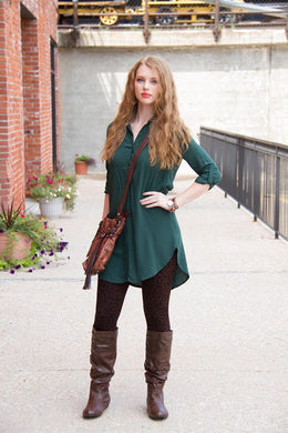 Lumiere Button Up Dress Green | All Dec'd Out