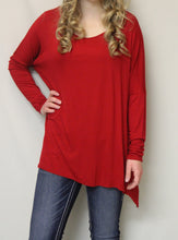 Luxe USA | Slouchy Dolman Top Red