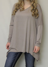 Luxe USA | Slouchy Dolman Top Taupe