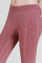 NB6558 Knit Braid Sweater Leggings Dark Burgundy