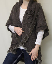 Angel 818 Fashion | Sweater Cardigan with Fur and Bow