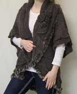 Angel 818 Fashion | Sweater Cardigan with Fur and Bow