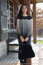 Ryu | Ivory and Black Polka Dots with Lace