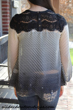 Ryu | Ivory and Black Polka Dots with Lace