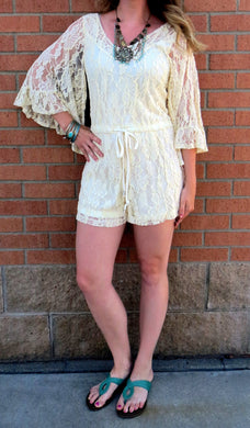Ryu | Lace Romper Cream