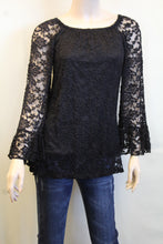 Rachel Kate | Bell Sleeve Lace Top Black