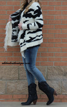 Renee C. | Cow Print Sweater Cardigan