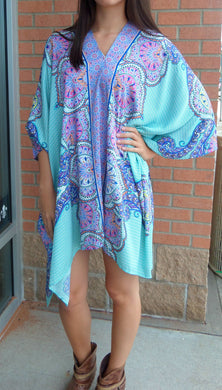 Renee C. | Caftan Mint/Multi High Low Dress