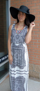Renee C. | Black & White Maxi Dress
