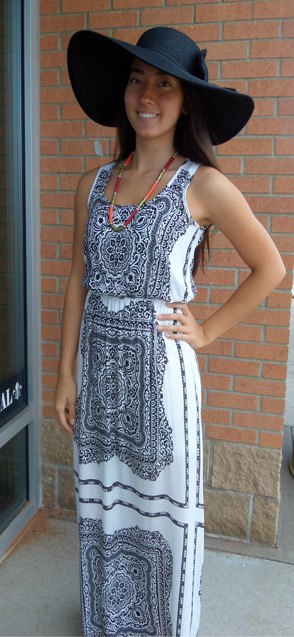 Renee C. Black White Maxi Dress All Dec d Out All Decd Out