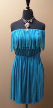 T*PARTY | Mini Turquoise Blouse with Tassels
