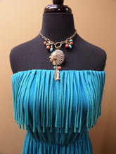 T*PARTY | Mini Turquoise Blouse with Tassels