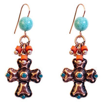 Treska | Cross & Cluster Drop Earrings - All Decd Out