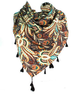Treska Scarf | Square Paisley Print - All Decd Out