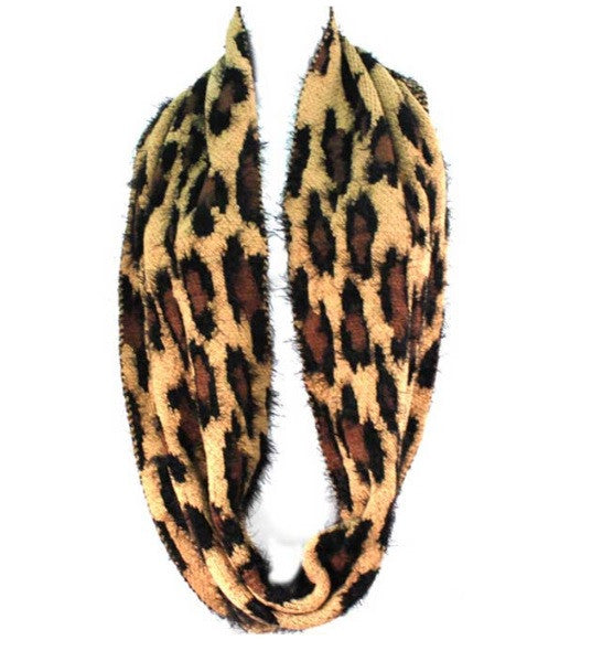 Treska Leopard Infinity Scarf Brown | All Dec'd Out