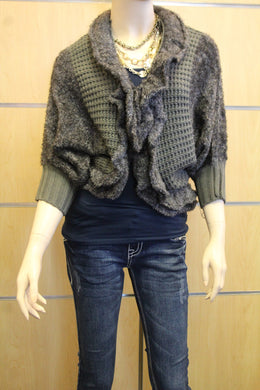 Urban Mango | Grey Ruffle Sweater