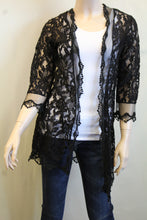 Urban Mango | 3/4 Sleeve Lace Cardigan Black