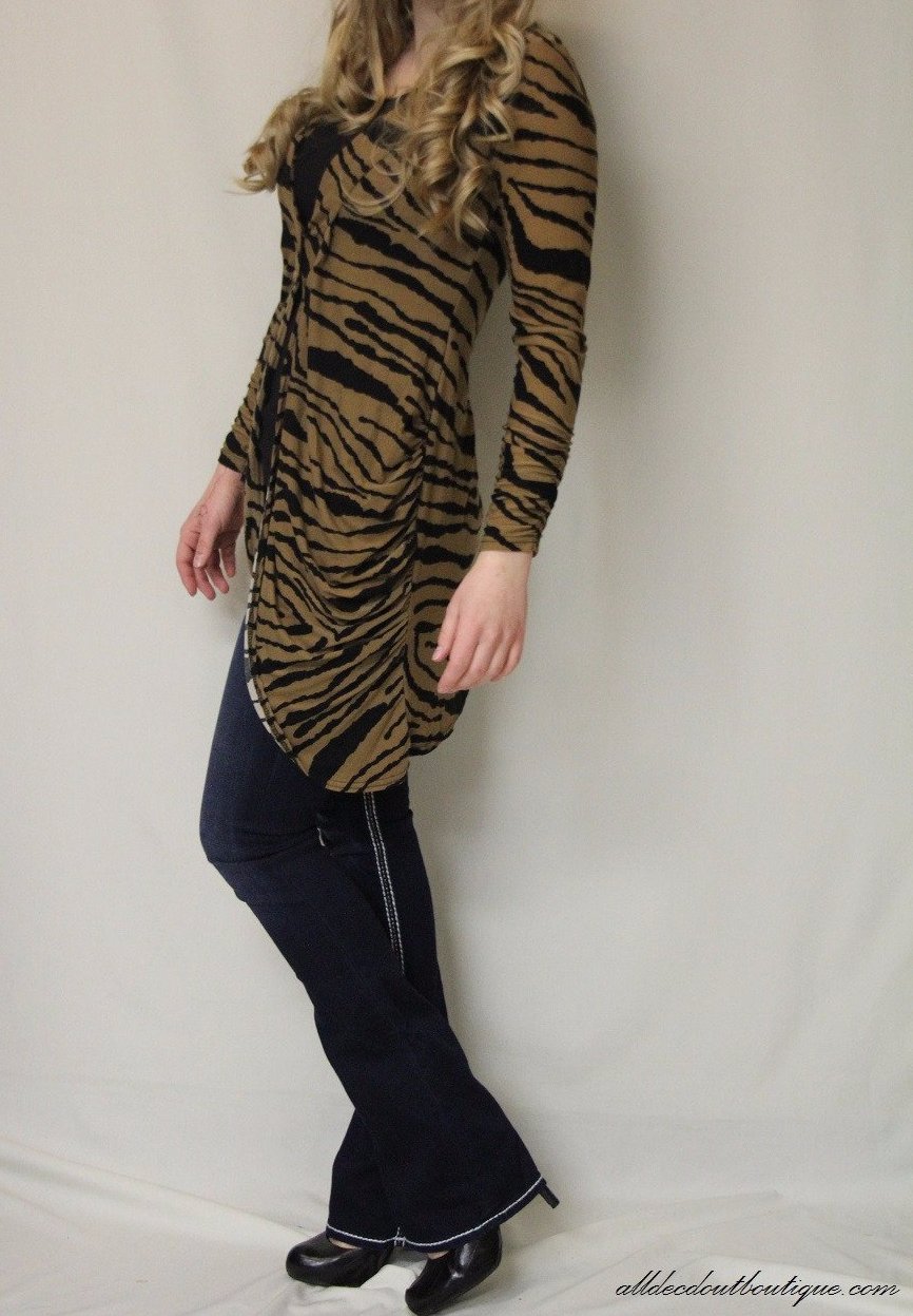 Urban Mango | Zebra Cardigan Brown - All Decd Out