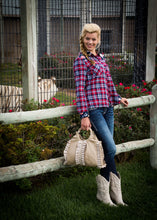 En Creme | Plaid Button Up Top Red