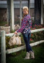En Creme | Plaid Button Up Top Red