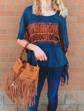 ADO | Drawstring Fringe Hobo Handbag Brown - All Decd Out