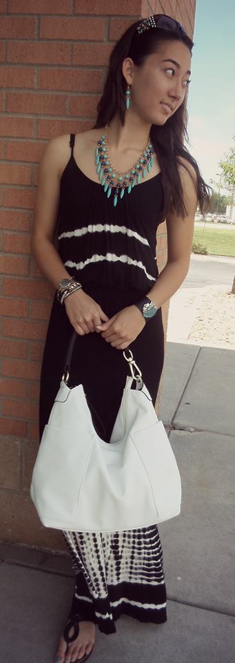 T*PARTY | Black & White Maxi Dress