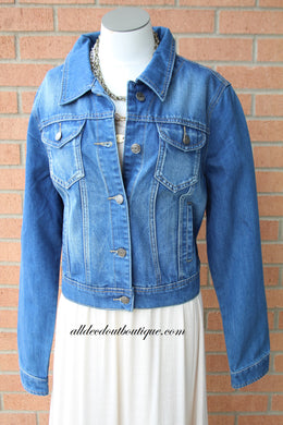 Turquoise Haven | Medium Wash Denim Jacket