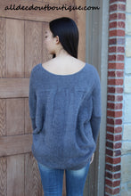 Umgee | Over-sized Fuzzy Sweater Charcoal