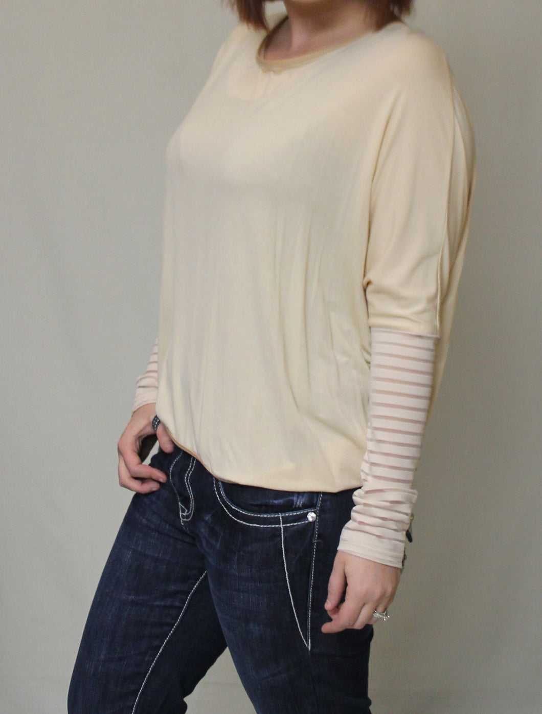 Umgee | Dolman Top with Back Detail Natural
