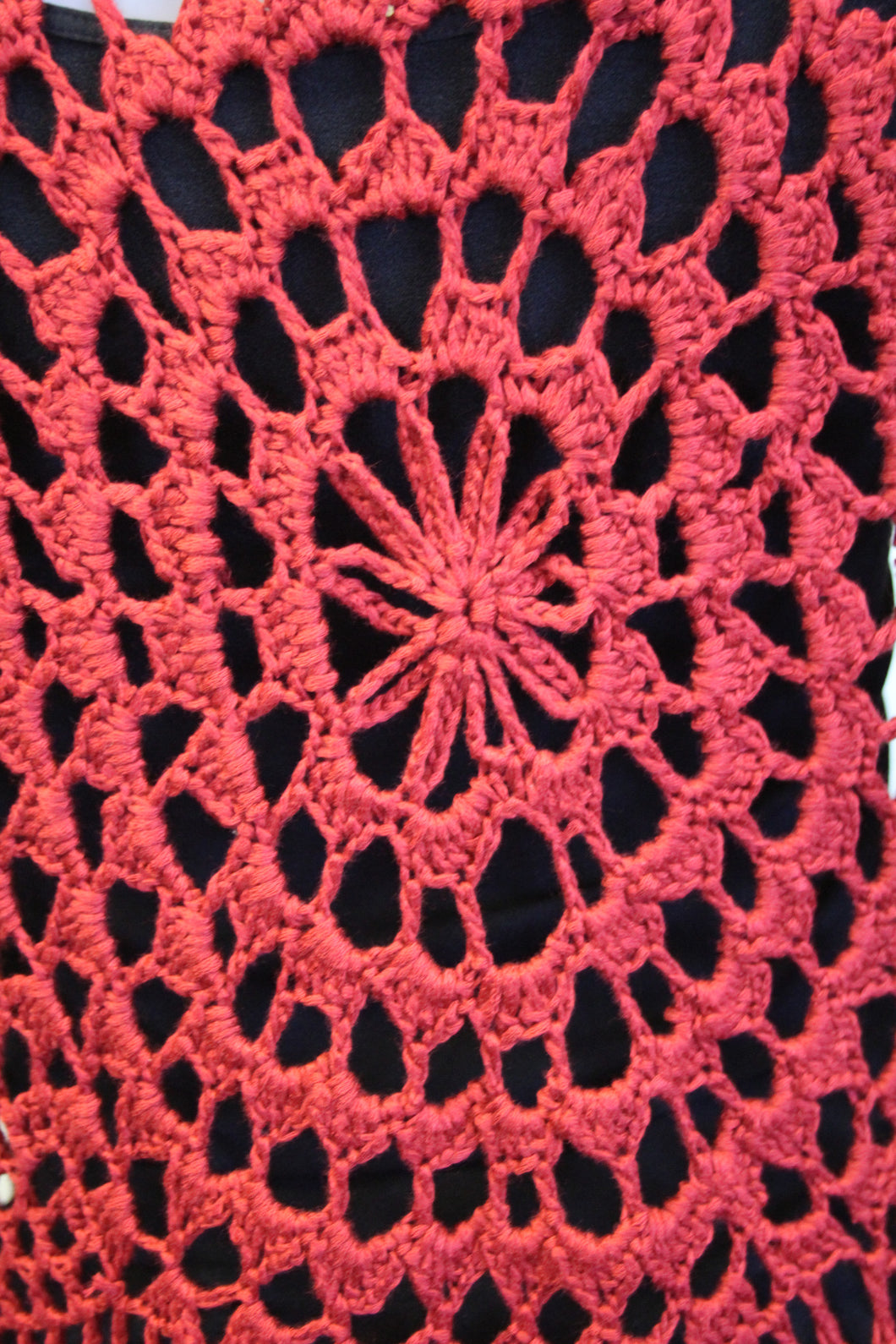 Umgee Crochet Knit Fringe Kimono Red | All Dec'd Out – All Decd Out