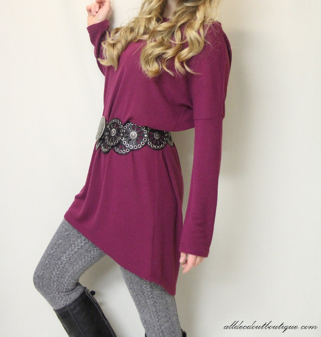 Umgee | Sweater Tunic Violet