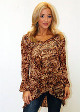 Urban Mango Tiger Print Top Mocha | All Dec'd Out