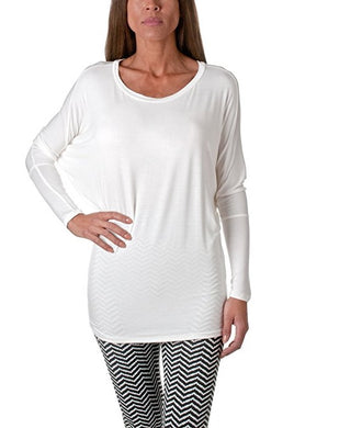 Vanilla Bay | Dolman Long Sleeve Top White
