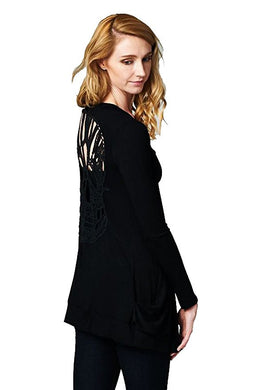 Vanilla Bay | Skull Cardigan Black