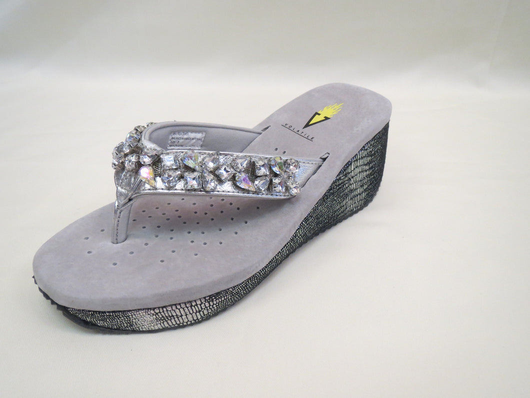 Very Volatile Rock Candy Sandal Silver All Dec d Out All Decd Out