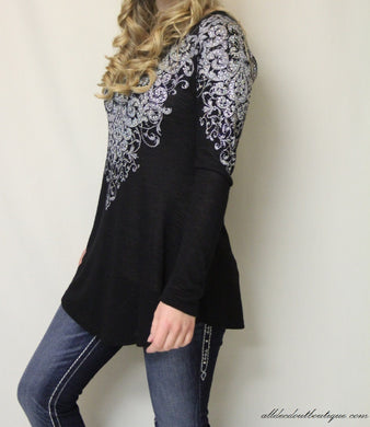 Vocal | Tunic/Top with Bling Black