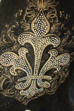 Vocal | Charcoal with Fleur De Lis, and Clear Rhinestones