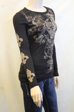 Vocal | Thermal Embellished Long Sleeve with Fleur De Lis Top