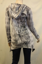 Vocal | Tye Dye Hoodie Tunic Grey