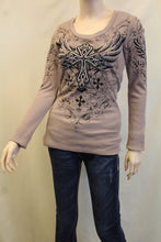 Vocal | Embellished Long Sleeve with Cross Top