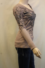 Vocal | Embellished Long Sleeve with Cross Top