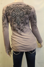 Vocal | Embellished Long Sleeve with Cross Top