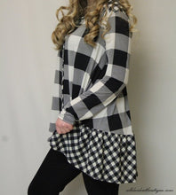 All Dec'd Out | White and Black Plaid Long Sleeve