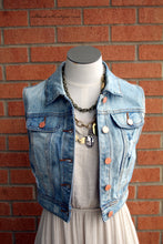 YMI | Light Denim Cropped Vest